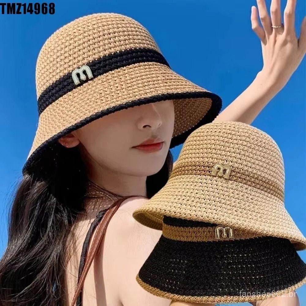 Chapéu De Pescador Com Laço , Elegante Sol Feminino Dobrável , Protetor Solar De Aba Larga Para Guarda -