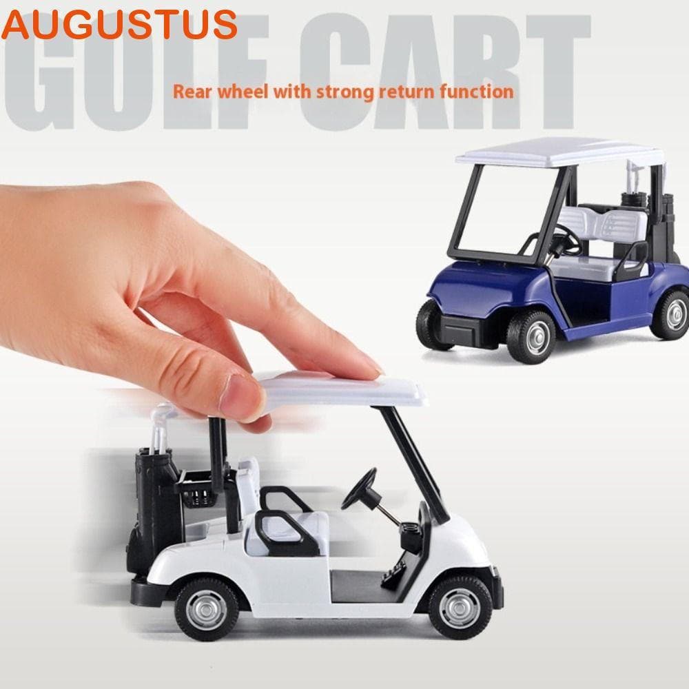 Carrinho De Golfe Em Miniatura AUGUSTUS , Modelo De Escala 1 : 20 Retrátil , Brinquedo De Veículos De Liga Fundida