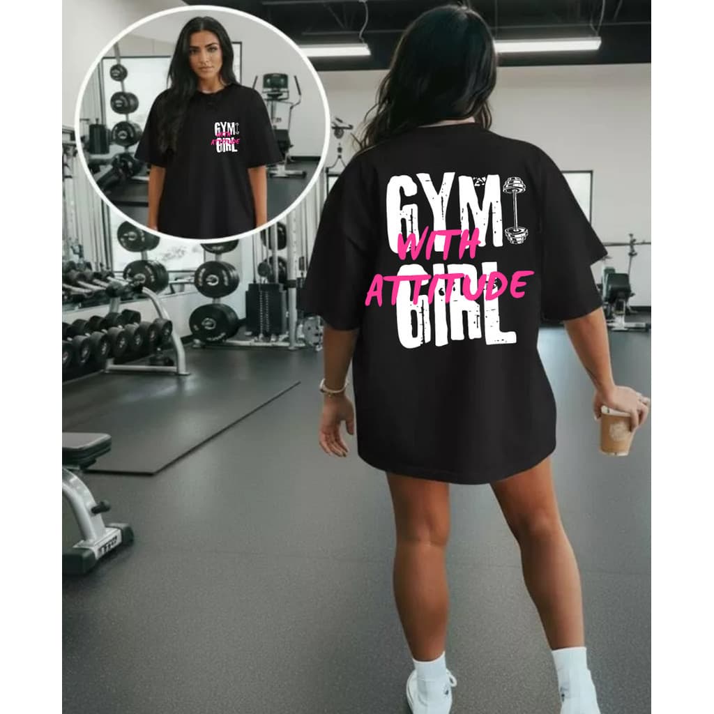 Camiseta Camisa Tshirt 100% Algodão Gym Treino Academia Musculação Fitness Oversized Gym Girl  Leve Confortável