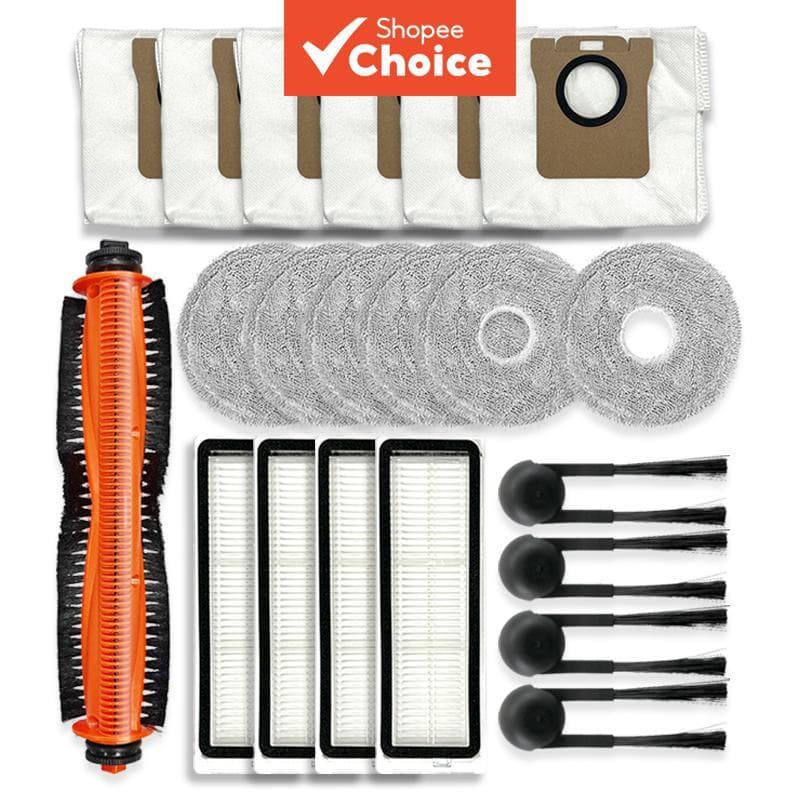 Kit de peças de reposição de 21 unidades para aspirador de pó robô Xiaomi 5 OV31GL M40S, 1 escova principal de corte de