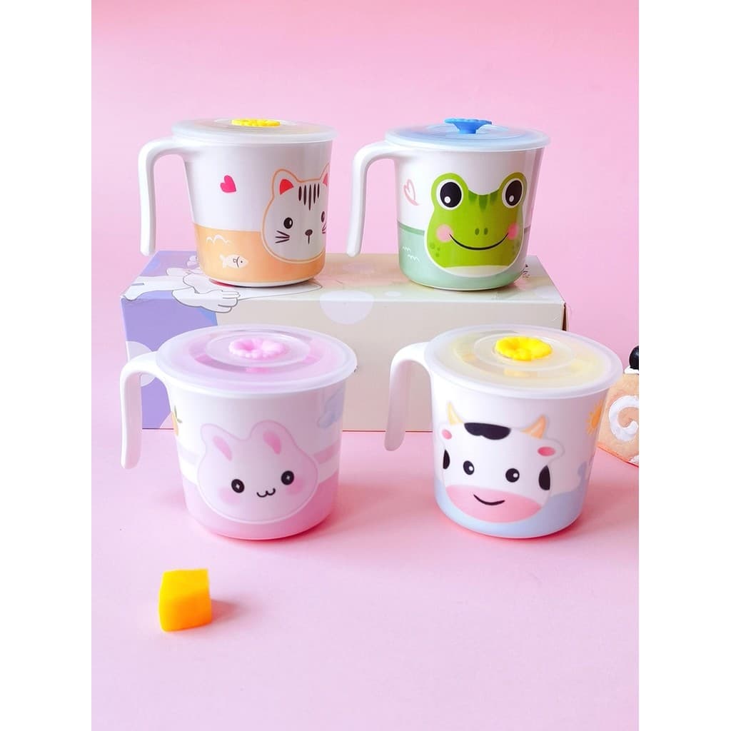 Crianças copo de água doméstico dos desenhos animados melamina meninos meninas água potável jardim de infância bebê pequ