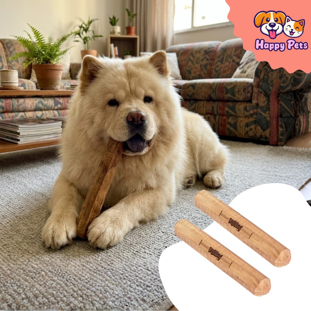 Kit 2 Mordedor Natural Da Pet Games Dog Wood Premium Brinquedo Feito Da Madeira De Café Para Cães