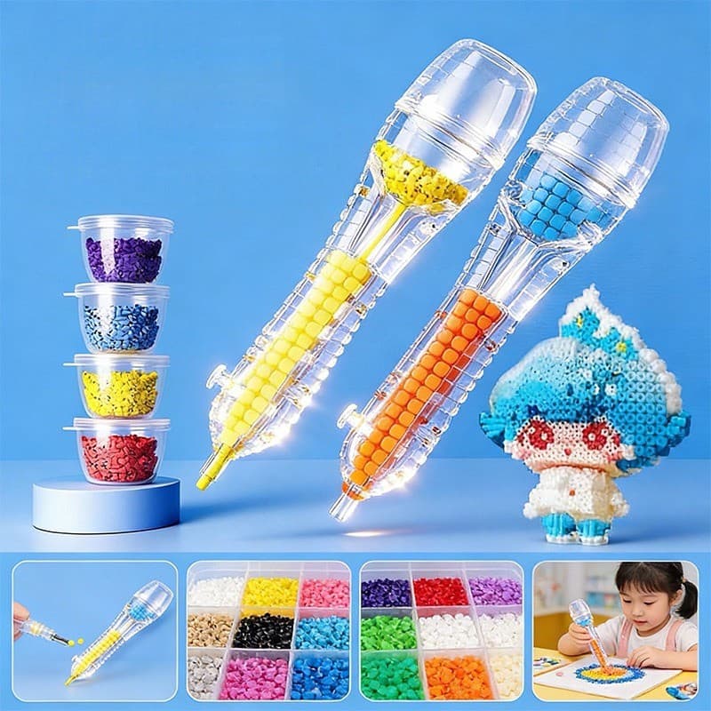 1000 Pçs DIY Perler Contas Fusível Kit 3D Artesanal Brinquedo Com Acessórios Brinquedos Educativos Para Crianças Adultos