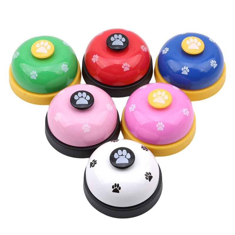 2026 Novo 1PC Campainha Do Cão Suprimentos Para Animais De Estimação Treinador Metal Som Gato Encomendando Sino Pegada B