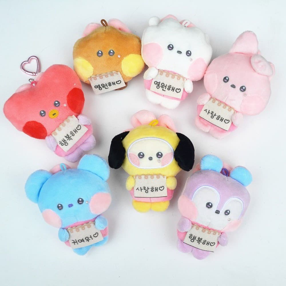 Chaveiro De Boneca De Pelúcia Kpop Idol BTS BT21 Bicho Fofo Presente Para Crianças