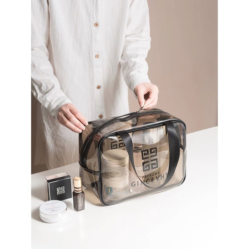 Saco cosmético ins estilo Super quente Tik Tok mesmo estilo portátil transparente à prova dwaterproof água feminino verã