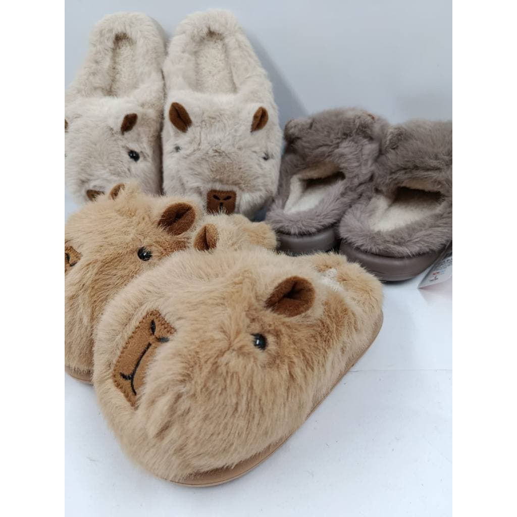 Pantufa Chinelo Capivara Infantil Confortável Antiderrapante