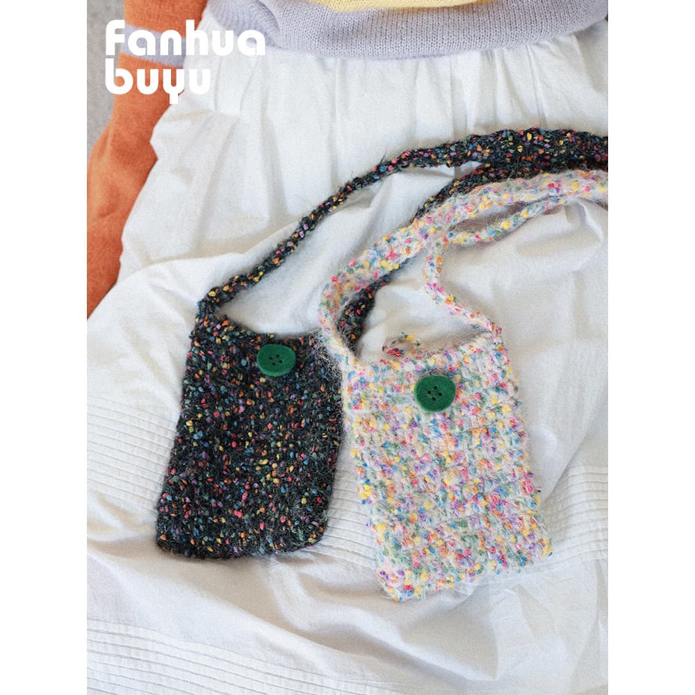 Fanhua sussurro Design Original bonito andando saco do telefone móvel feminino portátil Mini saco do mensageiro mão-malh