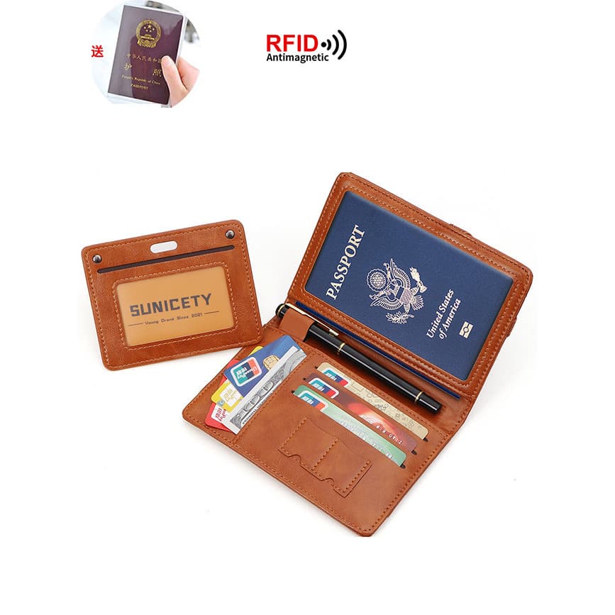 Caso protetor de passaporte portátil saco de passaporte rfid passaporte documento titular do cartão bolsa de passaporte