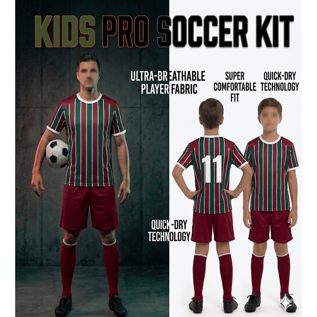 LIQUIDAÇAO Oferta Conjunto infantil de Time 2 Peças 02 a 14 Anos Uniforme na Cor Vinho A PRONTA-ENTREGA Promoção