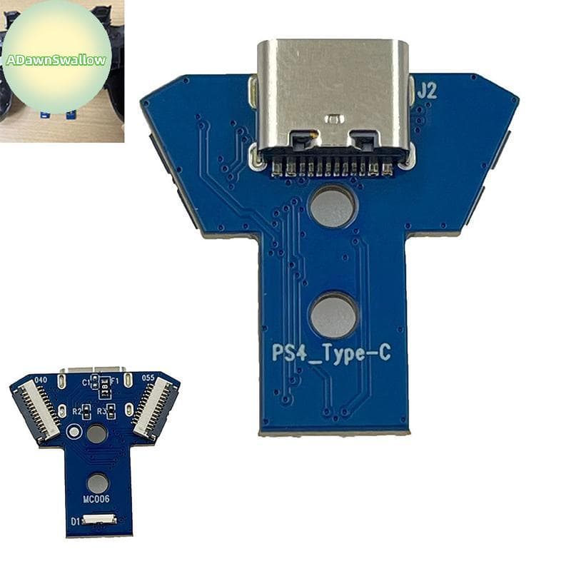 ADS 1 Conjunto Universal Para Controlador PS4 040 050 055 Acessórios DIY DualSho 4 USB Tipo C Placa De Carregamento MOD