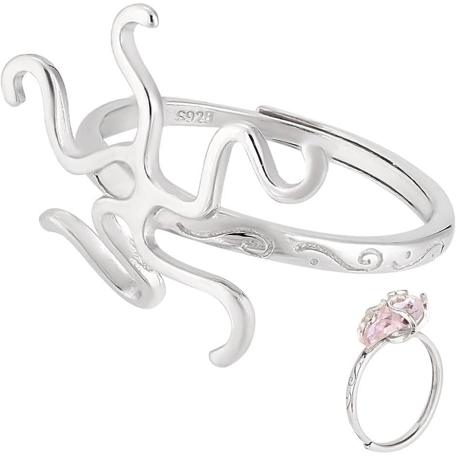 Base de Anel de Prata Esterlina PH PandaHall, Suporte Ajustável para Gemas, Anel em Branco para Cabochões de Vidro e Str