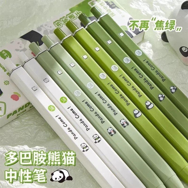 Estudante escova suave pergunta caneta imprensa Gel caneta ins estilo bonito Panda caneta quadrada de alta aparência Sup