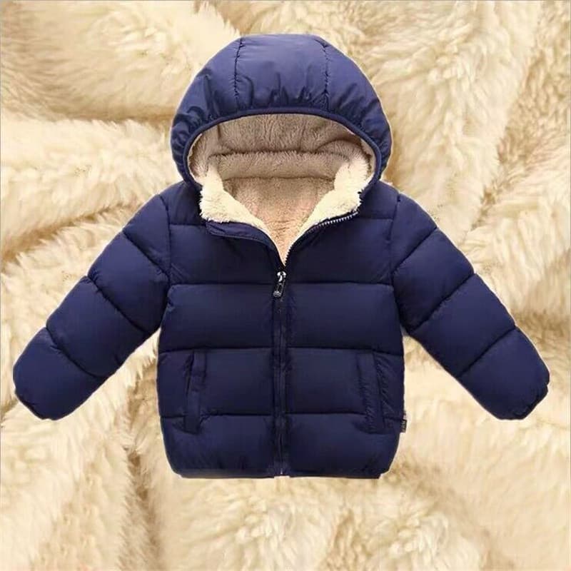 Casacos Acolchoados para Bebês Meninos e Meninas, Jaquetas de Inverno Grossas e Quentes com Capuz, Roupas Infantis de Ca