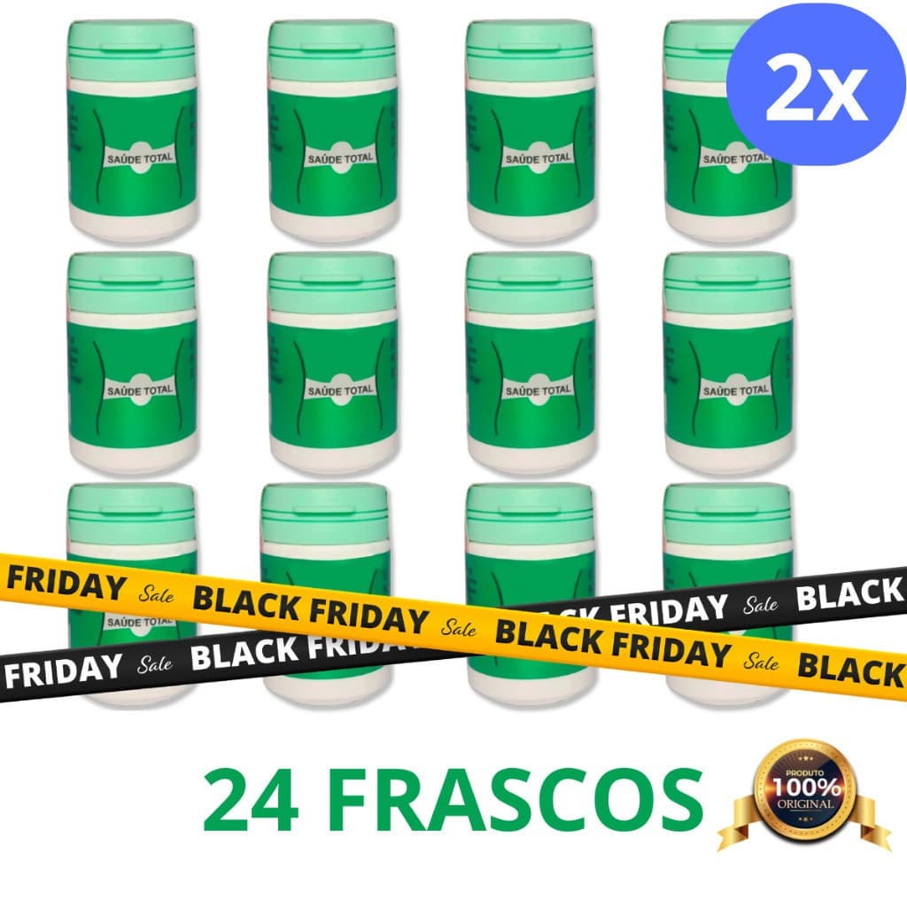 Kit 24 Frascos Saúde Total Em Cápsulas Original 100% - 15 Cápsulas
