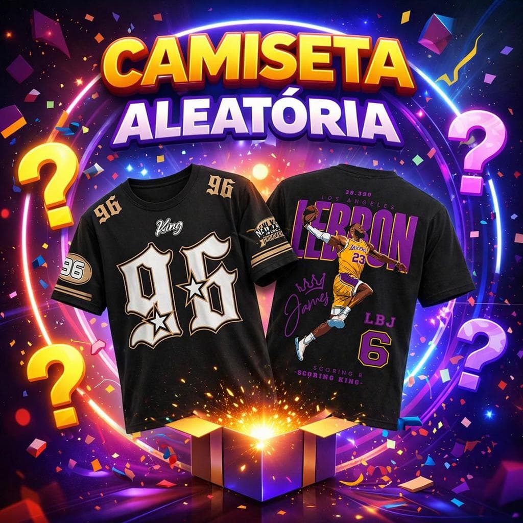 Camisa Aleatoria Básica Algodão Premium Camiseta
