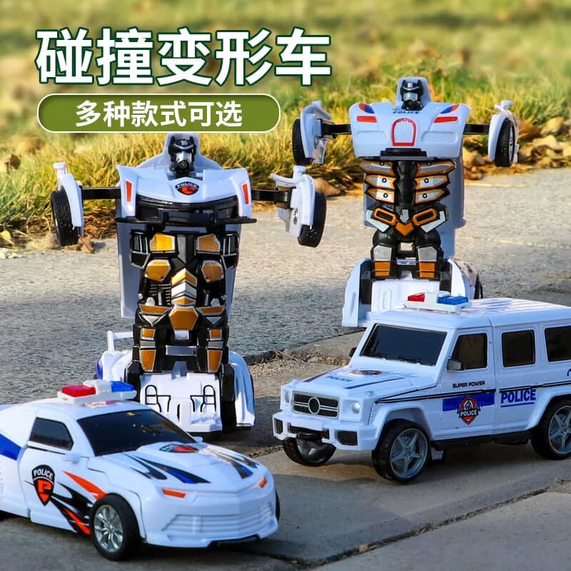 Crianças carro de brinquedo menino um clique deformação carro de brinquedo colisão carro robô impacto inercial carro de