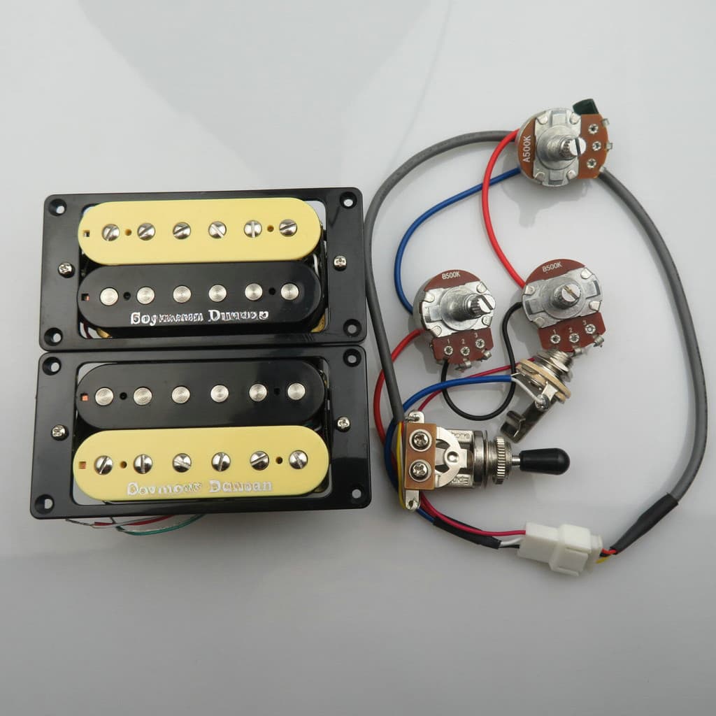 Captadores De Guitarra SHU Humbucker 4C Com Chicote Elétrico 2V1T