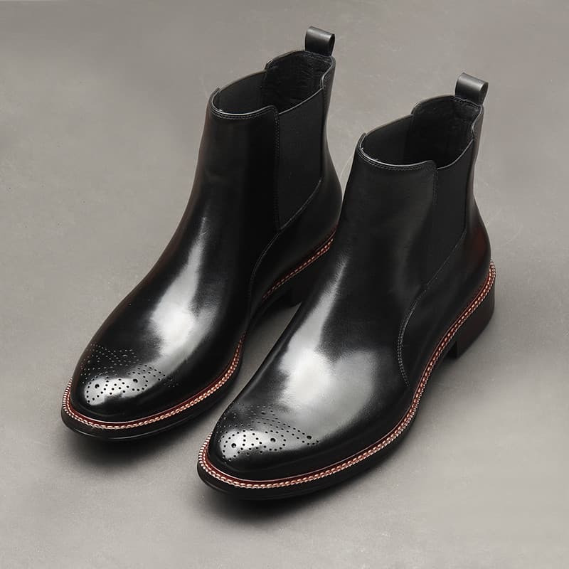 Primavera outono novo estilo puro couro ruibarbo botas masculinas de couro de alta qualidade botas de couro genuíno esti
