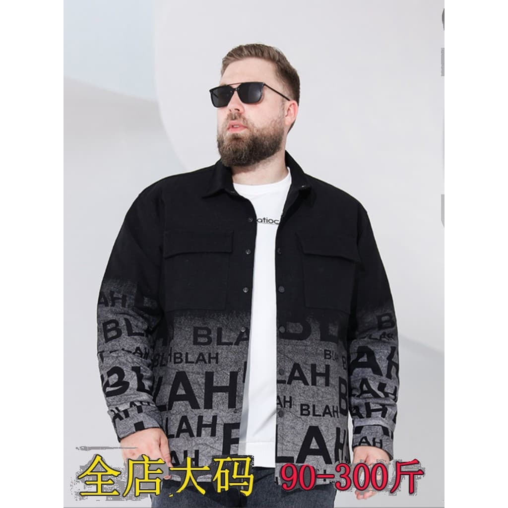 Plus Size jaqueta masculina primavera outono novo estilo na moda casaco gordo mais gordura mais blusão solto gordo jaque