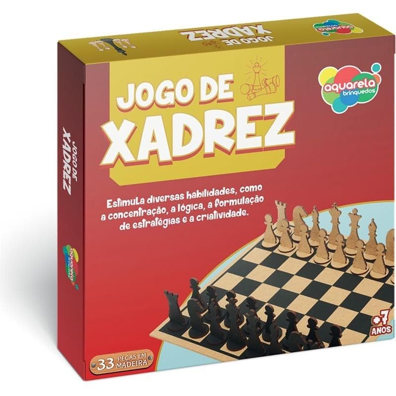 Jogo de Xadrez em Madeira
