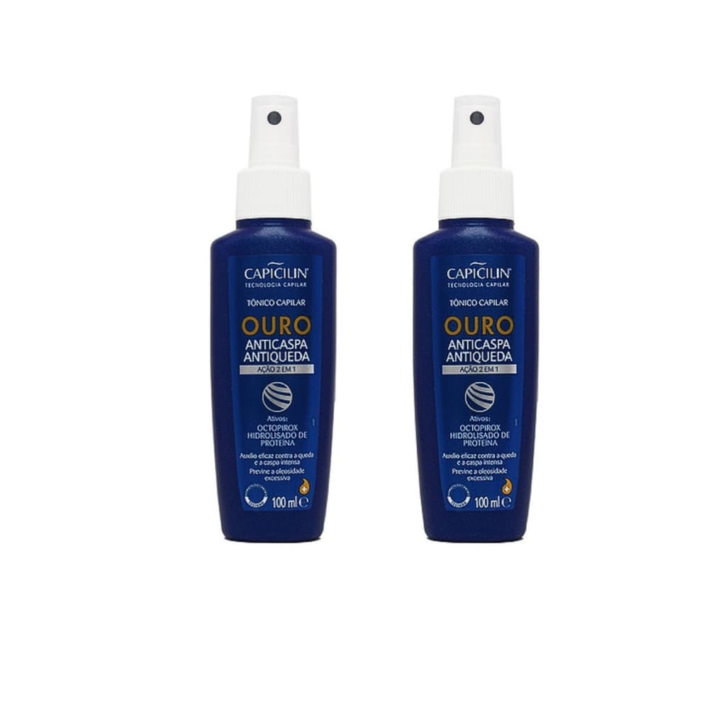 KIT 2 TONICO CAPILAR OURO ANTICASPA 100ML CAPICILIN