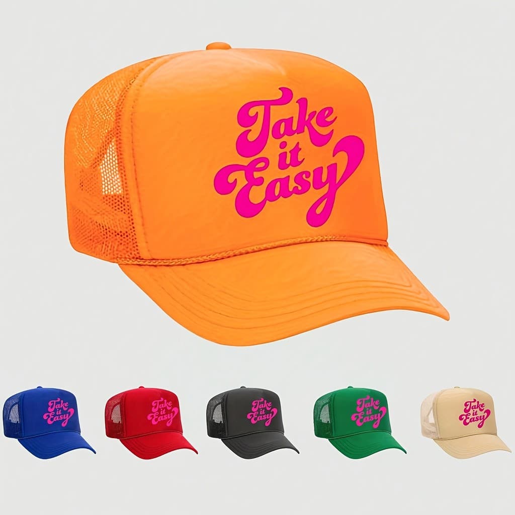 Boné de Beisebol Ajustável Estampado, Boné Trucker Unissex Respirável Adequado para Golfe, Perfeito para Homens e Mulher