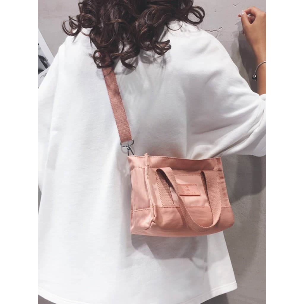 Bolsa pequena feminina bolsa mensageiro verão novo estilo pano de náilon moda versão coreana de um ombro portátil trabal