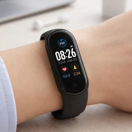 Smartband M6 – Relógio Inteligente Fitness com Monitor Cardíaco, Notificações e Tela Colorida