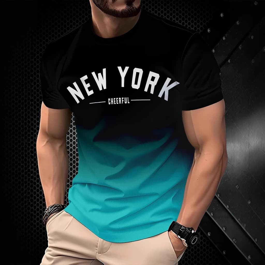 Venda Quente Rua hip-hop Camiseta Europeia E Americana Primavera Verão Nova Masculina casual Em Torno Do Pescoço Manga C