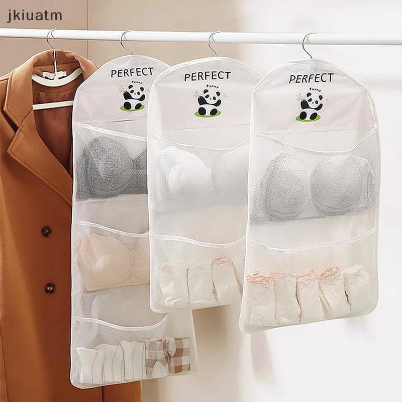 [jkiuatm] Bolsa De Suspensão De Parede De Malha Respirável Para Meias De Roupas Íntimas Armário Doméstico Organização De