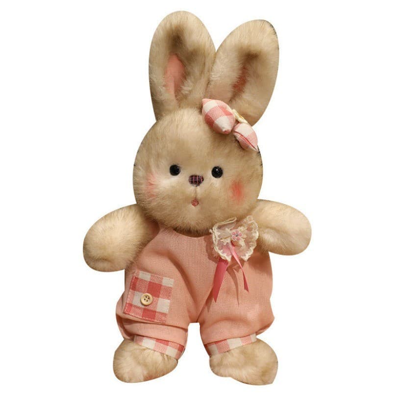 Super macio toque bonito Lanxi coelho vestir coelho boneca brinquedo de pelúcia crianças acompanhar presentes de anivers