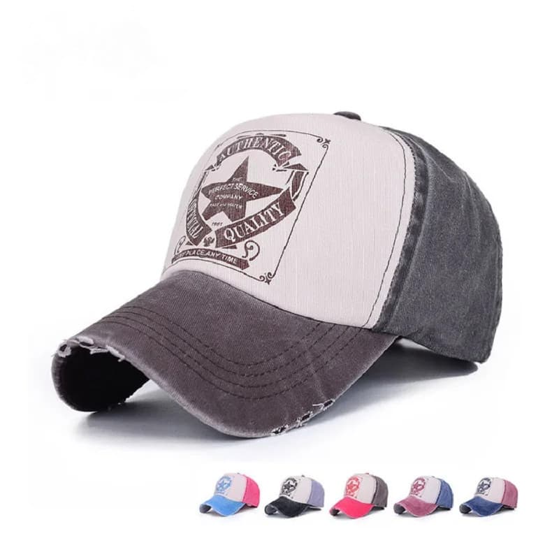 Nova Moda Boné De Beisebol Masculino Feminino Unissex Estilo Hip-Hop Ajustável Tecido De Algodão Material Estrela Logoti