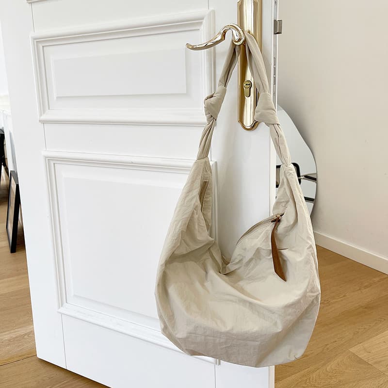 Bolsa de lona Diagonal feminina verão chique estilo Hong Kong grande capacidade estilo japonês bolsa de ombro um ombro c