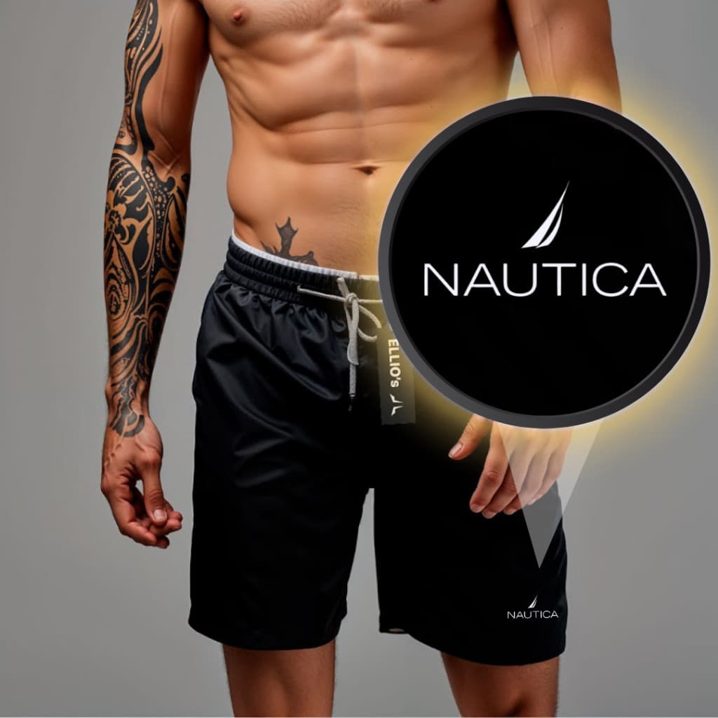 Bermuda Tactel NAUTI01 Short Praia Mauricinho Esportivo Treino Academia Masculino