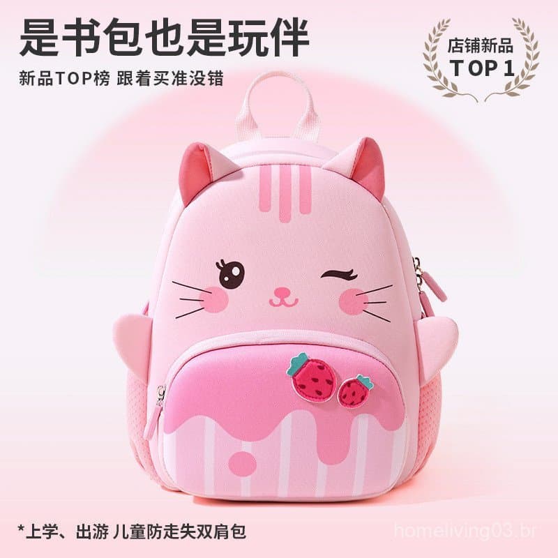 Mochila de jardim de infância para meninos e meninas de 1 a 3 anos, mochila leve para crianças pequenas, mochila de viag