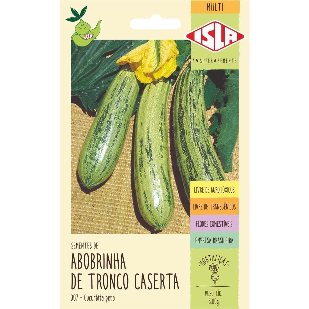 Sementes De Abobrinha De Tronco Caserta - Isla Sementes
