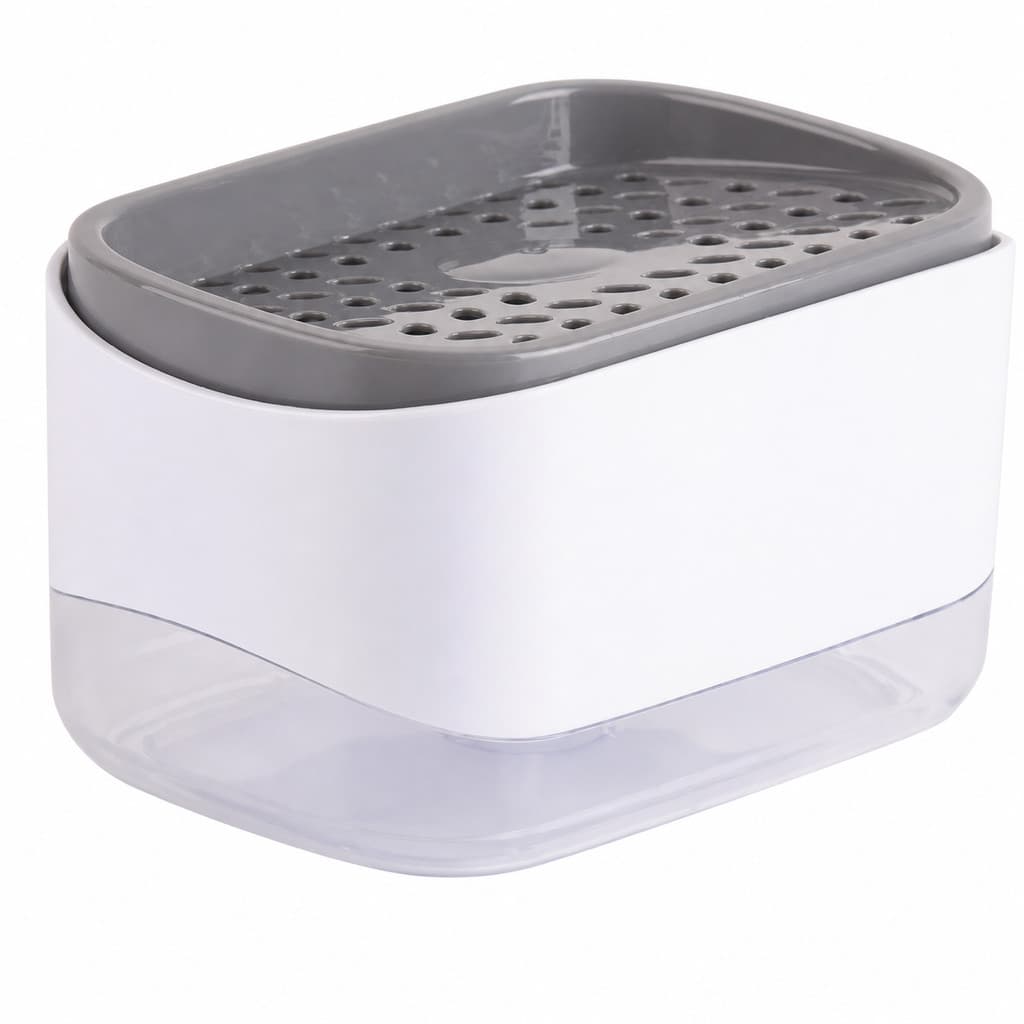 Dispenser Porta Detergente Com Suporte Para Esponja Dosador
