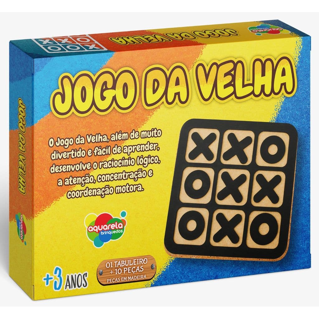 Jogo da Velha em Madeira MDF – Aquarela Brinquedos