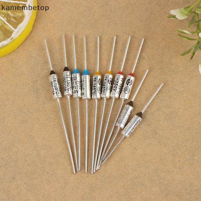 TOP 10 Pcs Fusível Térmico De Metal 10A 15A 250 V Temperatura 142 ° 150 172 185 216 Para Panela Elétrica De Arroz
