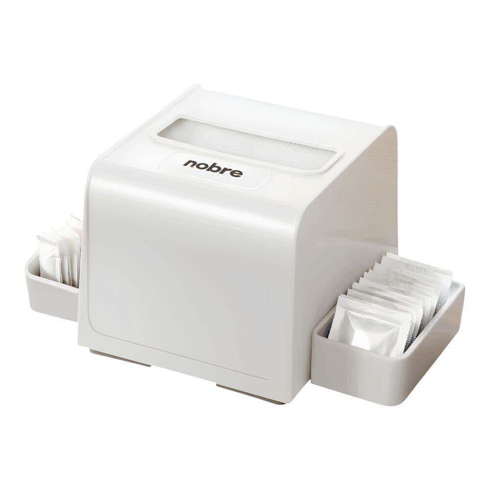 🧻🍬 Dispenser Guardanapo + Porta-Sachê 2 em 1 Branco – Nobre