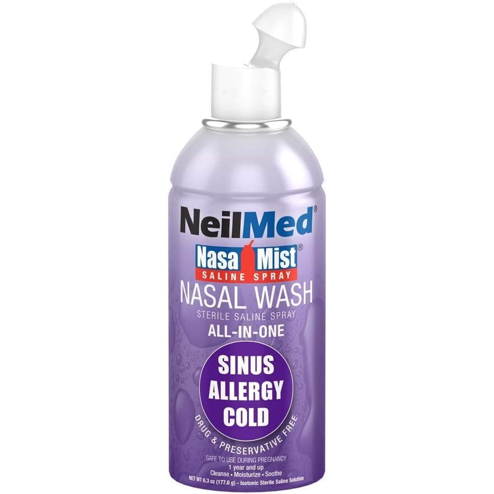 NeilMed NasaMist All in One Multi Purpose Saline Spray, 6.3 Fl Oz