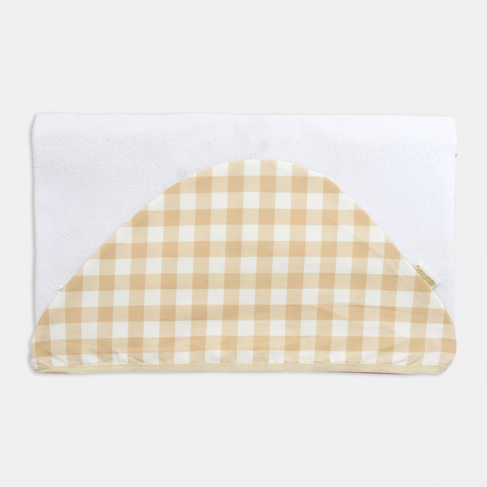 Toalha de Banho com Capuz Forrada Sweet Vichy Estampada Branco 70x80