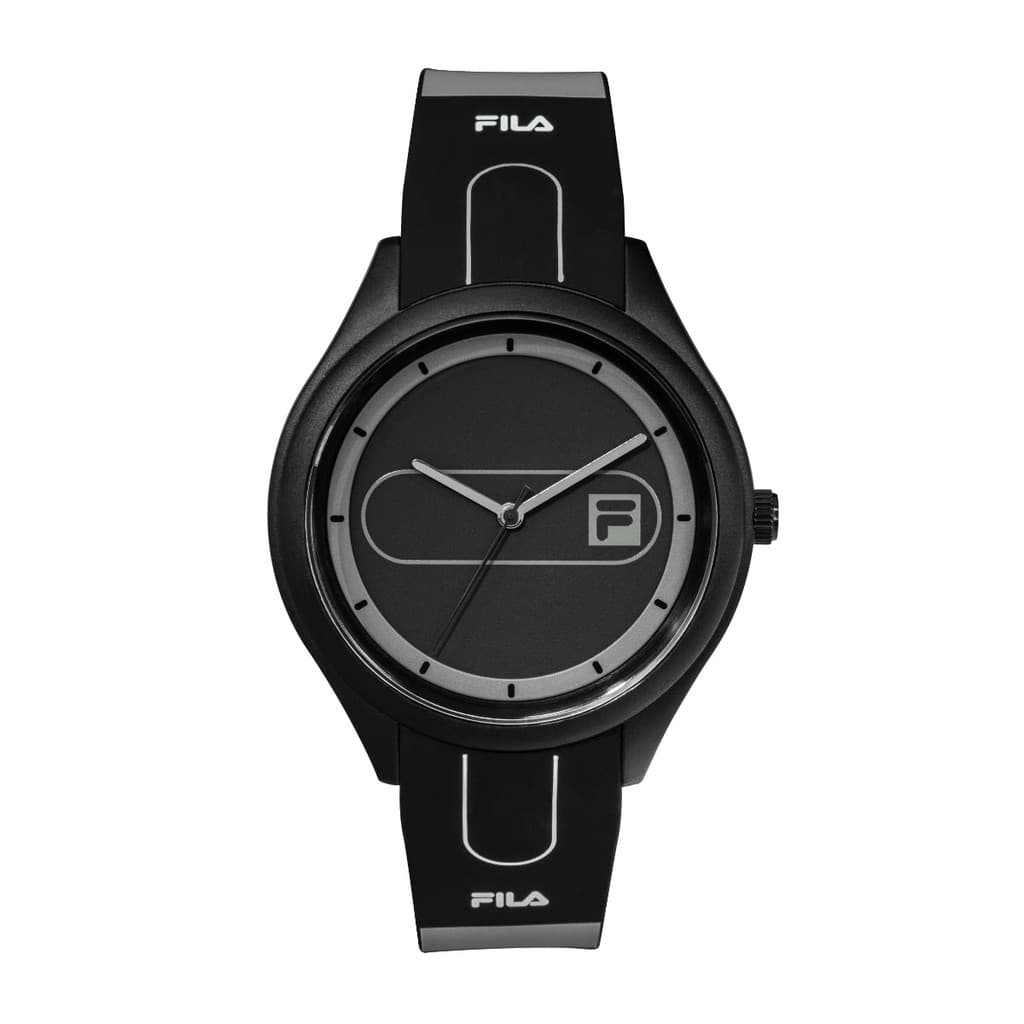 Relógio Fila Original Unissex Pulseira Silicone Preto 38-321-002