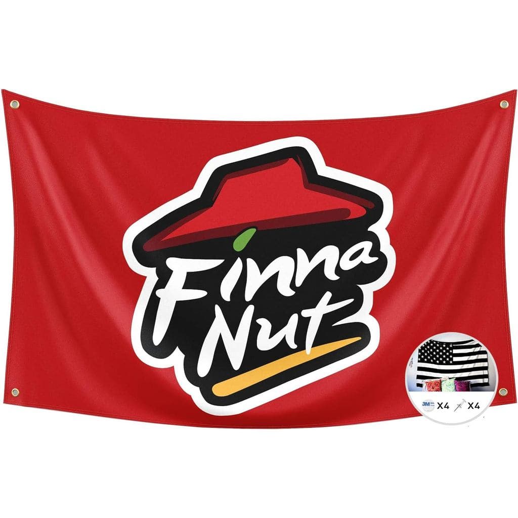 Bandeira Probsin Finna Nut, Banner de Pizza 3x5 Pés, Pôster Engraçado Resistente a UV, Desbotamento e Durável, Bandeira
