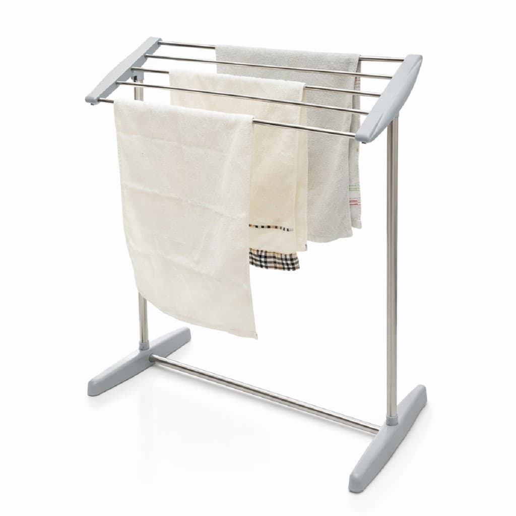 Suporte Secar Roupa Chão Inox Varal Portátil Compacto