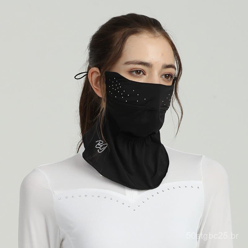 A nova máscara facial de proteção solar para golfe da BG é um véu de proteção UV para o verão que é respirável, leve e c