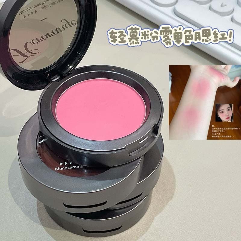 Mousse leve em pó névoa monocromático Blush menina coração Natural clareamento Nude maquiagem estudante coreano contorno