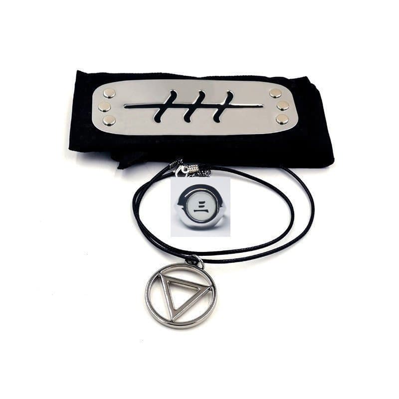Kit Colar + Faixa De Cabeça Naruto Hidan Akatsuki Organização Cosplay