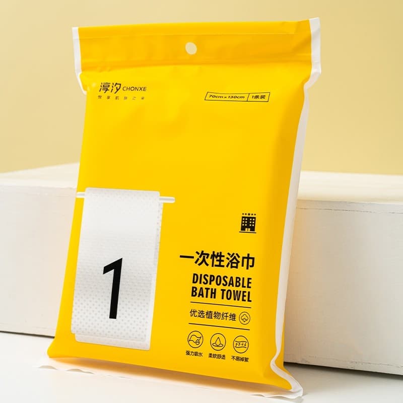 Toalha de banho descartável Chunxi 70g Outing Travel Fácil de transportar Toalha descartável Toalha de banho comprimida